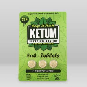 Ketum 7oh Mitragynine Tablets (3pk) (money app only)